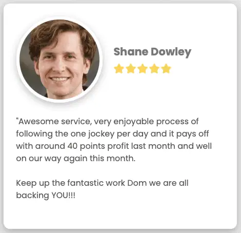 Jockey Selector testimonial mobile 1