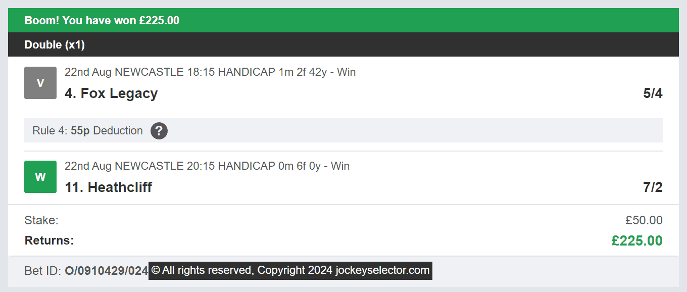 Jockey Selector - Winner Multi - 2024-08-22