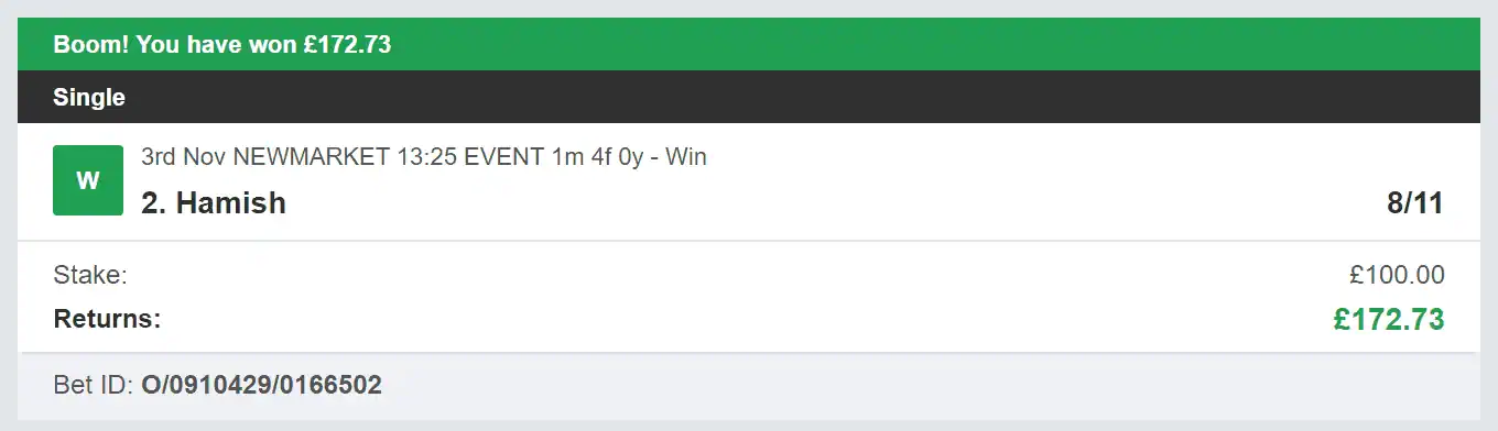 Jockey Selector - Winner 1 - 2023-11-03