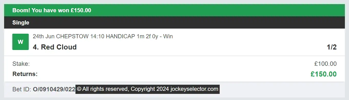 Jockey Selector - Winner 1 - 2024-06-24