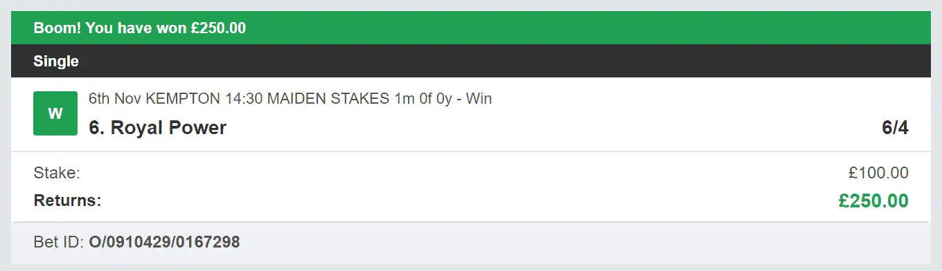 Jockey Selector - Winner 2 - 2023-11-06