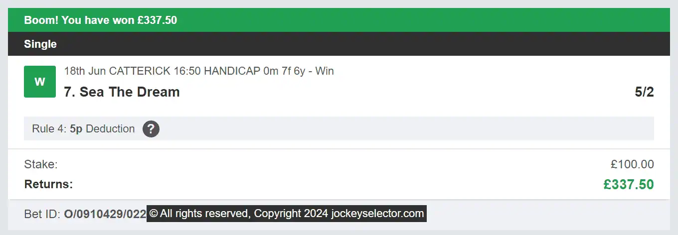 Jockey Selector - Winner 2 - 2024-06-18